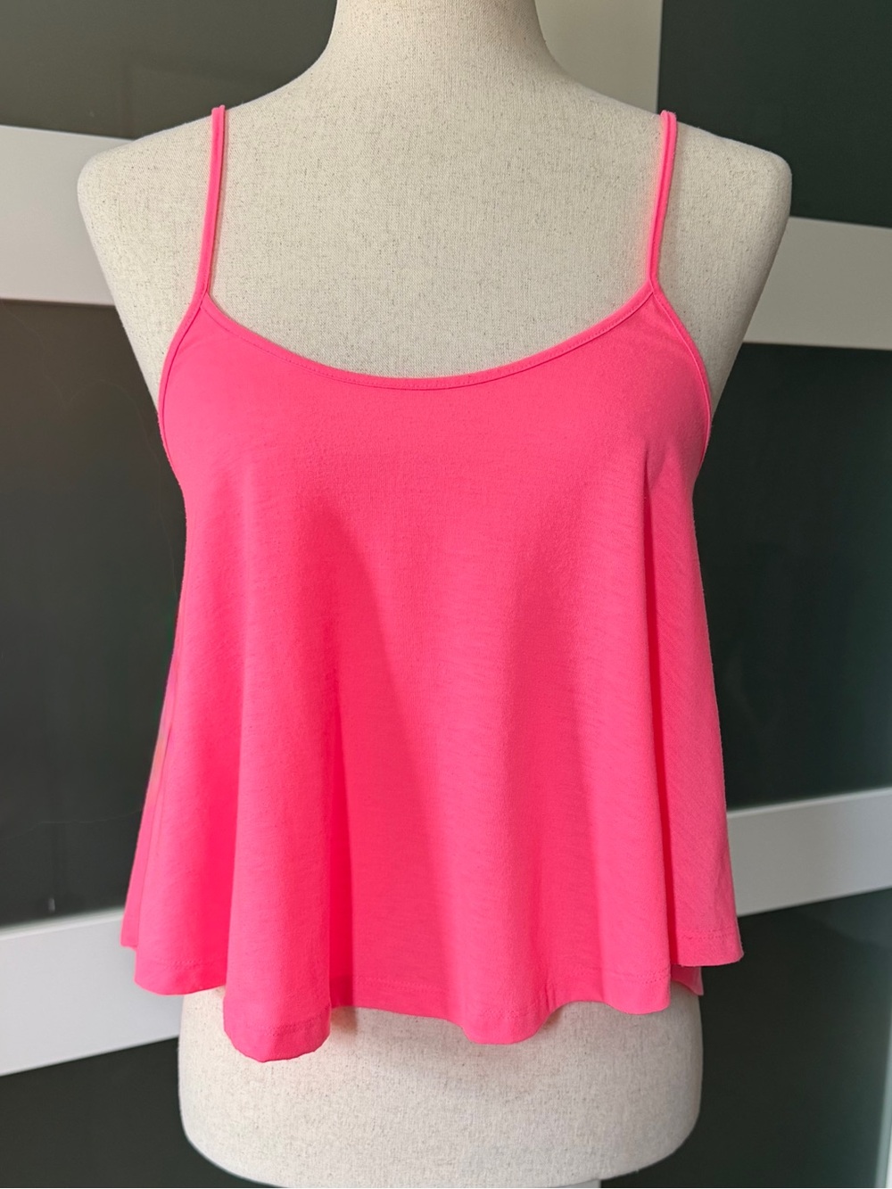 Heart Hips Neon Pink Swing Cami with Adjustable Spaghetti Straps